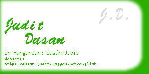judit dusan business card